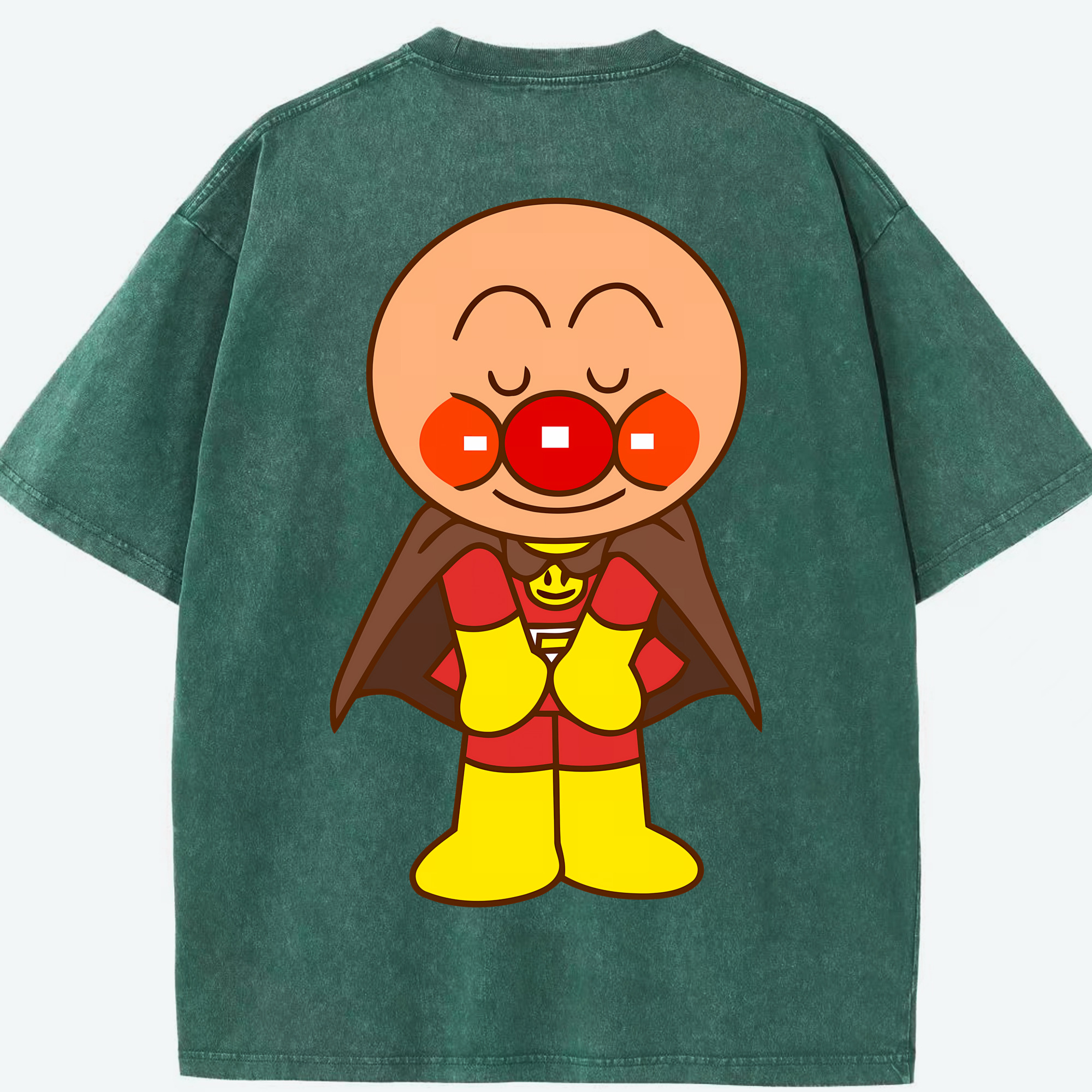 （画像用） アンパンマン Anpanman 綿100% ヴィンテージ風 半袖Tシャツ（背面プリント）